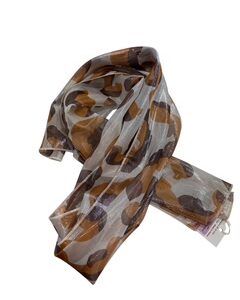 2 foulard léopard en soie