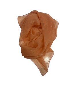 4 foulard en soie orange