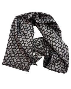 6 foulard en soie noir et blanc