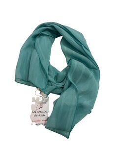 12 foulard en soie bleu
