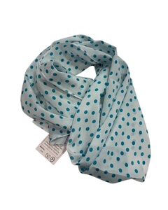 13 foulard en soie bleu à poids
