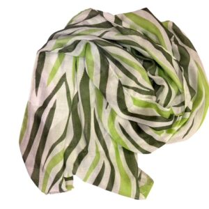 foulard 26 lin zèbre vert