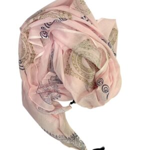 foulard 190 fleurs roses