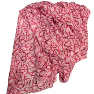 foulard 190 fleurs roses