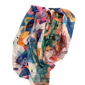 foulard x888 chat multicolores