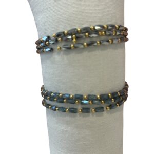 Bracelet pierres trois rangs