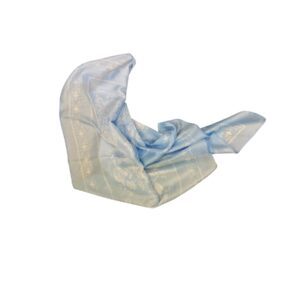 68 carré de soie bleu