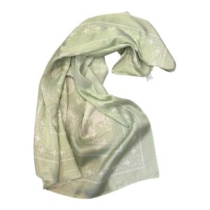 70 carré de soie vert