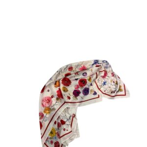 72 carré de soie fleur