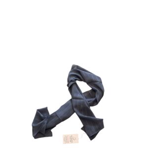 17 foulard bleu nuit à rayures